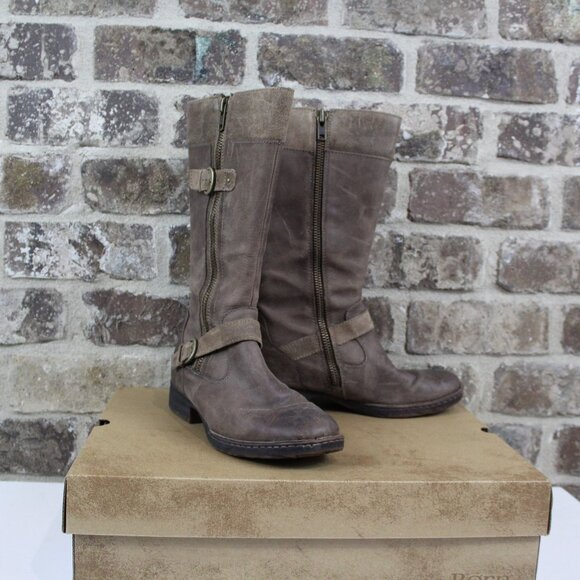 Born Kendell Mid Calf Boot Brown Womens Size 9 - Picture 1 of 12